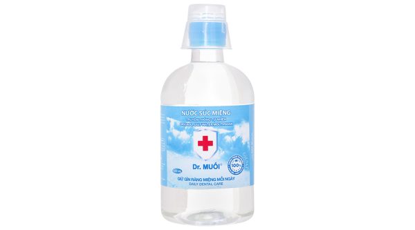 Nước súc miệng Dr. Muối ngừa vi khuẩn, giảm mùi hôi miệng chai 500ml