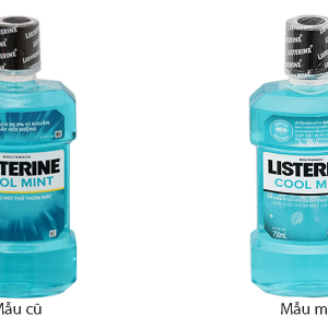Nước súc miệng Listerine Cool Mint giúp hơi thở thơm mát chai 750ml