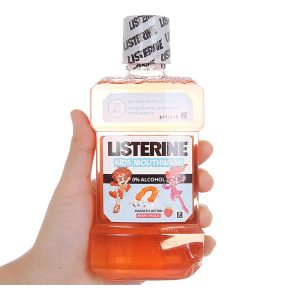 Nước súc miệng Listerine Kids Mouthwash ngừa sâu răng, sạch mảng bám chai 250ml
