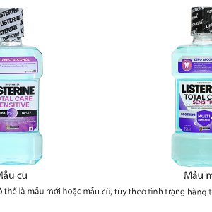 Nước súc miệng Listerine Total Care Sensitive hơi thở thơm mát chai 750ml