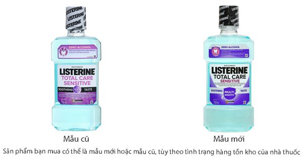 Nước súc miệng Listerine Total Care Sensitive hơi thở thơm mát chai 750ml