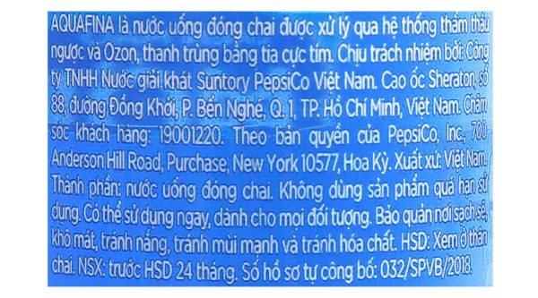 Nước suối giải khát Aquafina chai 500ml