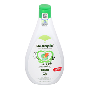 Nước tắm gội thảo dược Dr.Papie ngăn ngừa rôm sảy, mụn nhọt, nổi mề đay cho bé chai 500ml