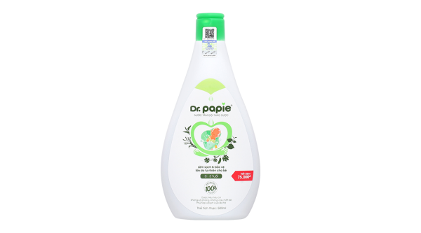 Nước tắm gội thảo dược Dr.Papie ngăn ngừa rôm sảy, mụn nhọt, nổi mề đay cho bé chai 500ml
