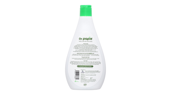 Nước tắm gội thảo dược Dr.Papie ngăn ngừa rôm sảy, mụn nhọt, nổi mề đay cho bé chai 500ml