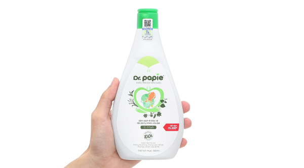 Nước tắm gội thảo dược Dr.Papie ngăn ngừa rôm sảy, mụn nhọt, nổi mề đay cho bé chai 500ml