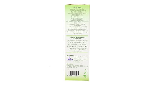 Nước tắm gội thảo dược Dr.Papie ngừa rôm sảy, mẩn ngứa cho bé chai 230ml