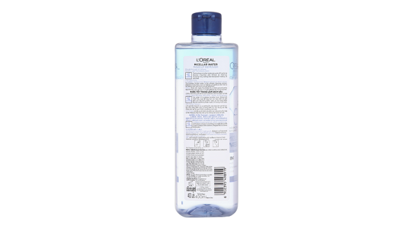 Nước tẩy trang L'Oréal Micellar Water 3 in 1 làm sạch sâu cho da trang điểm chai 400ml