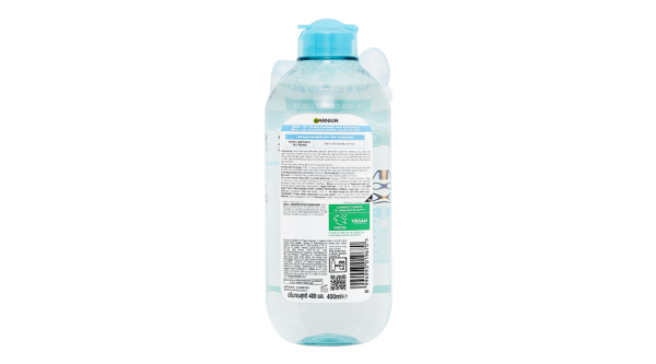 Nước tẩy trang Garnier Salicylic BHA giúp làm sạch, ngừa mụn cho da dầu & mụn chai 400ml