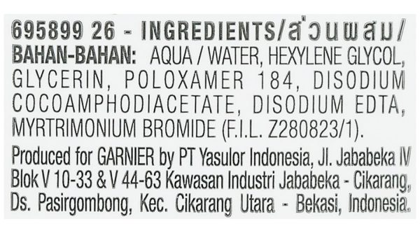 Nước tẩy trang Garnier All in 1 giúp làm sạch sâu, dịu nhẹ cho da nhạy cảm chai 400ml
