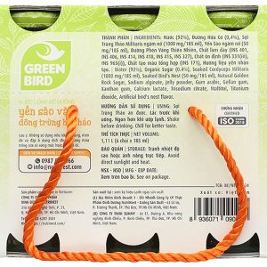 Nước yến sào và đông trùng hạ thảo Green Bird hộp 6 chai x 185ml