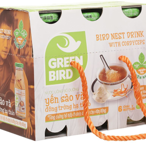 Nước yến sào và đông trùng hạ thảo Green Bird hộp 6 chai x 185ml