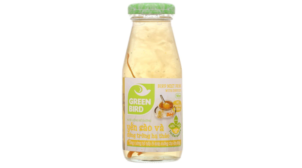 Nước yến sào và đông trùng hạ thảo Green Bird hộp 6 chai x 185ml