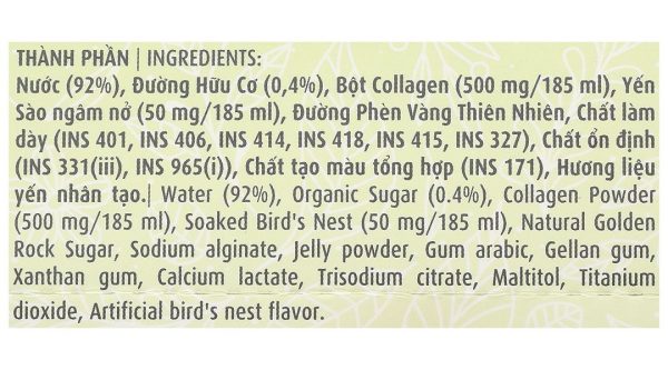 Nước yến sào collagen Green Bird chai 185ml