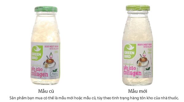 Nước yến sào collagen Green Bird chai 185ml
