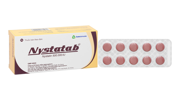 Nystatab 500.000IU dự phòng và điều trị nấm Candida ở đường tiêu hoá (2 vỉ x 10 viên)