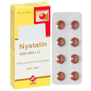 Nystatin 500.000 I.U Vidipha phòng và trị nhiễm nấm Candida (2 vỉ x 8 viên)