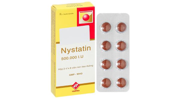 Nystatin 500.000 I.U Vidipha phòng và trị nhiễm nấm Candida (2 vỉ x 8 viên)