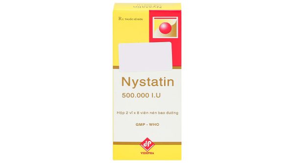 Nystatin 500.000 I.U Vidipha phòng và trị nhiễm nấm Candida (2 vỉ x 8 viên)
