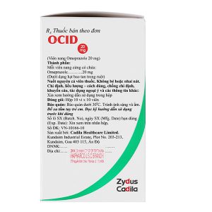 Ocid 20mg trị loét tá tràng, loét dạ dày, viêm thực quản trào ngược (10 vỉ x 10 viên)