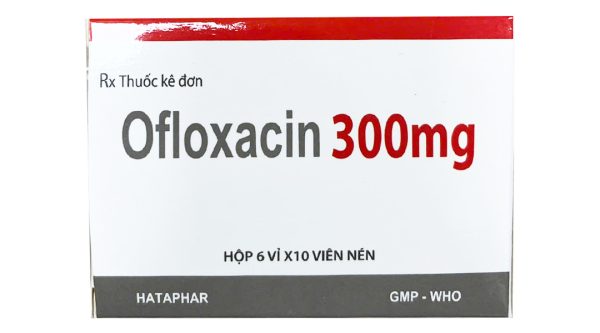 Ofloxacin 300 Hà Tây điều trị nhiễm trùng niệu sinh dục, hô hấp (6 vỉ x 10 viên)