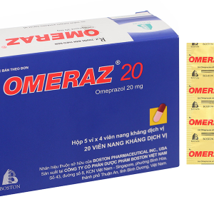 Omeraz 20 phòng và trị tái phát loét dạ dày, tá tràng (5 vỉ x 4 viên)