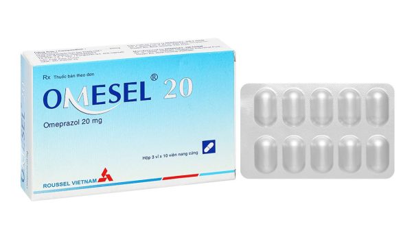 Omesel 20 trị và phòng ngừa tái phát loét dạ dày - ruột (3 vỉ x 10 viên)
