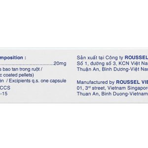 Omesel 20 trị và phòng ngừa tái phát loét dạ dày - ruột (3 vỉ x 10 viên)