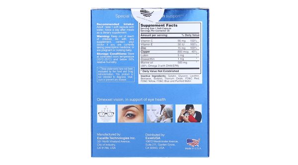 Omexxel Vision bổ mắt, cải thiện thị lực hộp 30 viên