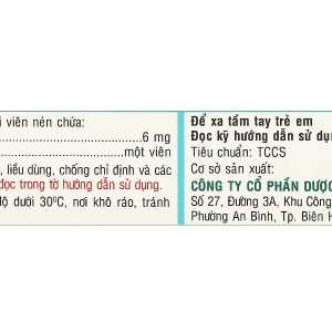 Opelomin 6 trị giun chỉ, giun lươn (2 vỉ x 2 viên)