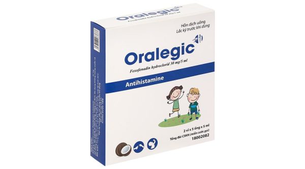 Hỗn dịch uống Oralegic 30mg/5ml điều trị viêm mũi dị ứng theo mùa (10 ống x 5ml)