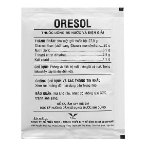 Thuốc bột Oresol Bidiphar bù nước và điện giải gói 27.9g