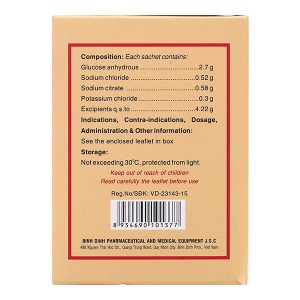 Muối uống Oresol New Bidiphar bù nước và điện giải (20 gói x 4,22g)