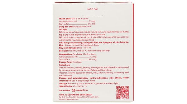 Dung dịch nhỏ mắt Osla Redi điều trị đỏ mắt, ngứa mắt, rát mắt chai 15ml
