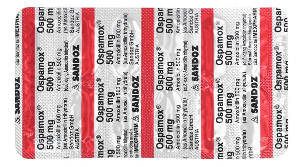 Ospamox 500mg trị nhiễm khuẩn (1 vỉ x 10 viên)