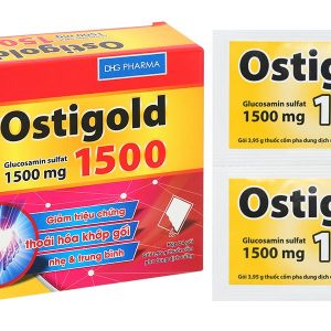 Cốm pha hỗn dịch uống Ostigold 1500 trị triệu chứng của thoái hóa khớp (24 gói x 3,95g)