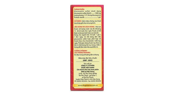 Cốm pha hỗn dịch uống Ostigold 1500 trị triệu chứng của thoái hóa khớp (24 gói x 3,95g)
