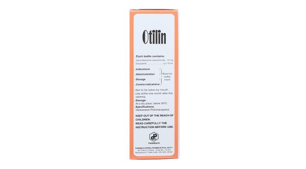 Thuốc xịt mũi Otilin 0.1% giảm nghẹt mũi, sung huyết mũi chai 15ml