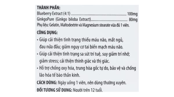 OTiV cải thiện tình trạng thiếu máu não, mất ngủ chai 30 viên