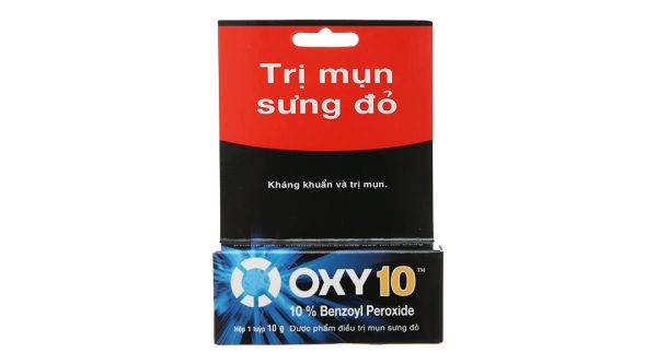 Kem Oxy 10 hỗ trợ điều trị mụn bọc, mụn sưng đỏ tuýp 10g