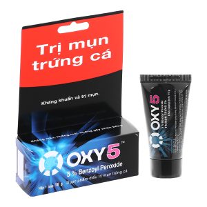 Kem Oxy 5 hỗ trợ điều trị mụn bọc, mụn trứng cá tuýp 10g