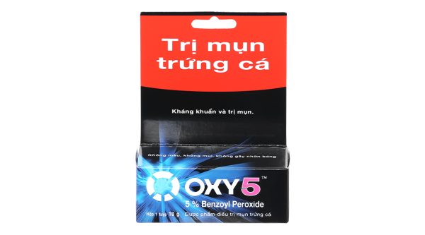 Kem Oxy 5 hỗ trợ điều trị mụn bọc, mụn trứng cá tuýp 10g