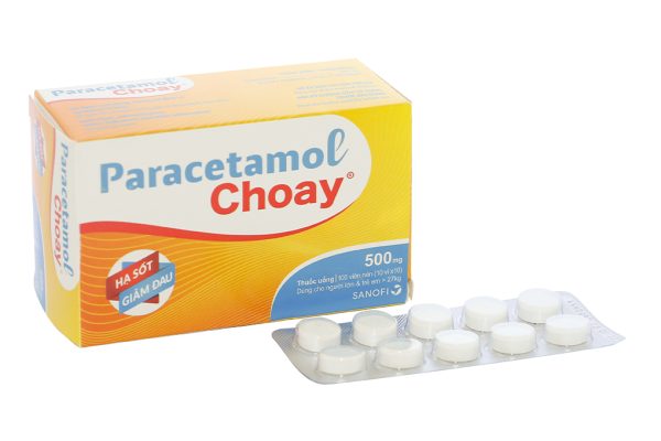 Paracetamol Choay 500mg hạ sốt, giảm đau từ nhẹ đến vừa (10 vỉ x 10 viên)
