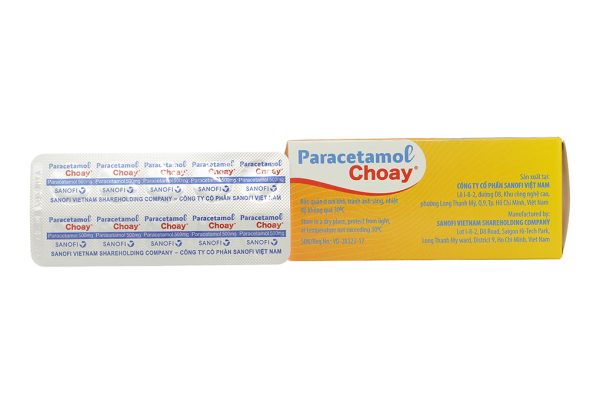 Paracetamol Choay 500mg hạ sốt, giảm đau từ nhẹ đến vừa (10 vỉ x 10 viên)
