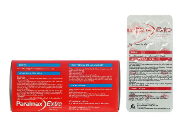 Paralmax Extra giảm đau, hạ sốt (15 vỉ x 12 viên)