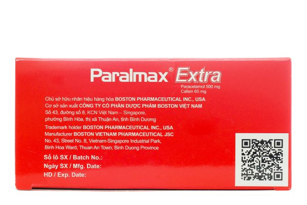 Paralmax Extra giảm đau, hạ sốt (15 vỉ x 12 viên)