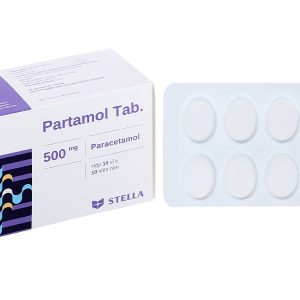 Partamol Tab. 500mg Stella trị các triệu chứng đau từ nhẹ đến vừa (10 vỉ x 10 viên)