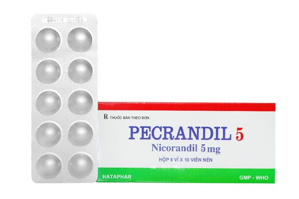 Pecrandil 5mg Hà Tây trị đau thắt ngực (6 vỉ x 10 viên)