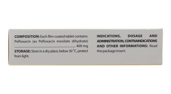 Pefloxacin Domesco 400mg trị nhiễm khuẩn (2 vỉ x 10 viên)