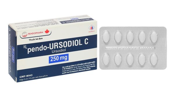 Pendo-Ursodiol C 250mg điều trị xơ gan mật nguyên phát (3 vỉ x 10 viên)